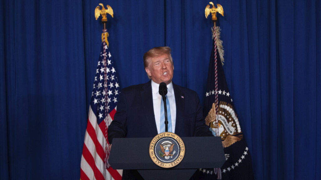 Rueda de prensa de Donald Trump tras el asesinato de Qasem Soleimani. Fotografía: Tom Brenner.