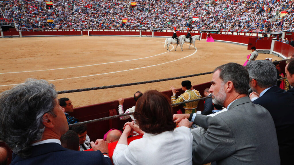 Felipe VI en la plaza de toros de Las Ventas, durante la Feria de San Isidro. Fotografía de archivo.
