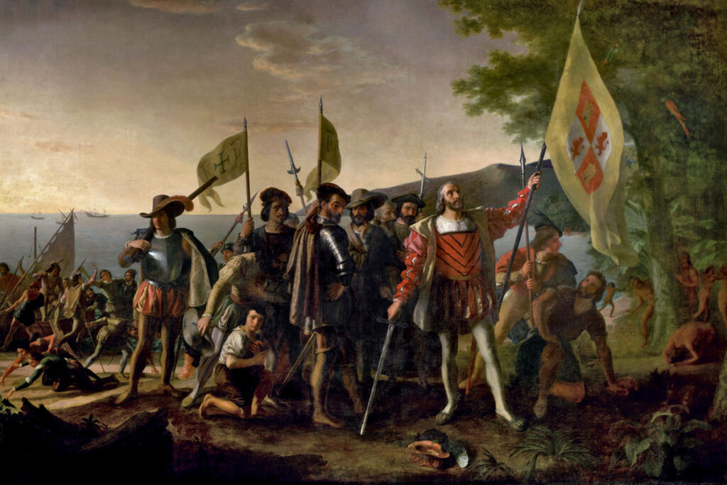 John Vanderlyn, “Landing of Columbus” (1847).