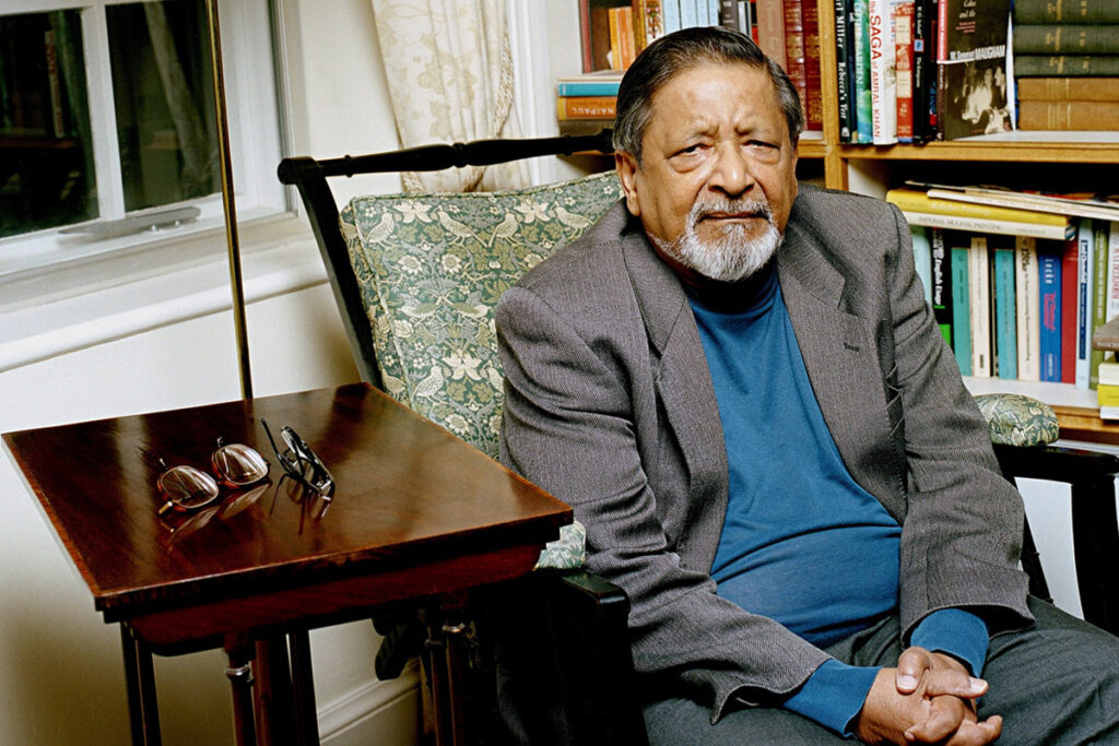 Retrato de Vidiadhar Surajprasad Naipaul. Fotografía: Eamonn McCabe.