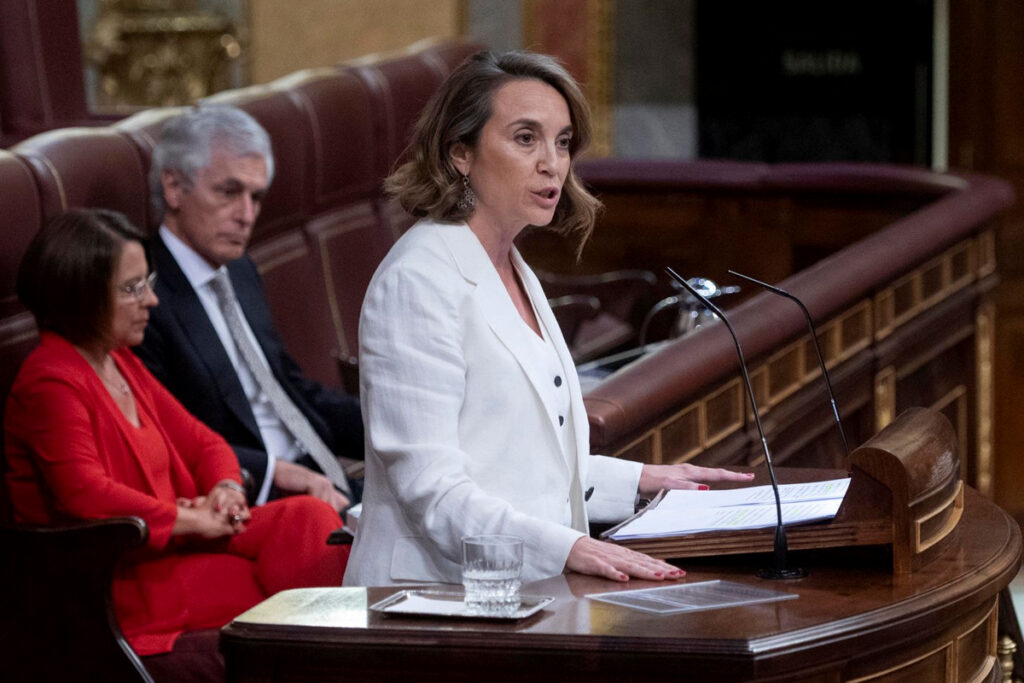 Cuca Gamarra forzó un minuto de silencio por Miguel Ángel Blanco en el Congreso. Fotografía de archivo.